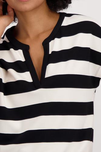 Sweatshirt mit Streifen 40 - Schwarz Ringel