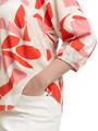 Plus Size - Bluse mit Muster 48 Regular Fit - Red Dots And Shapes Design