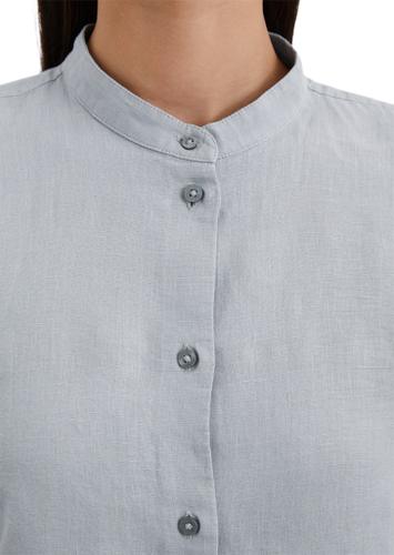 A-Shape-Leinenbluse regular Blau 42