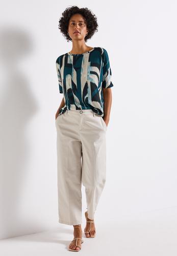 Gemustertes Crinkle Shirt 38 - Tide Blue