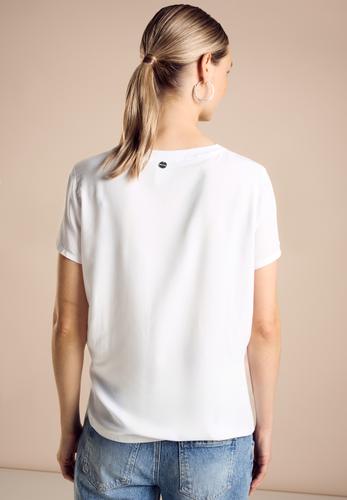 Tunika Bluse mit Print 38 - White