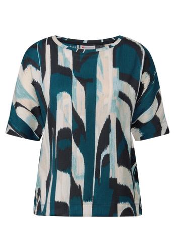 Gemustertes Crinkle Shirt 38 - Tide Blue