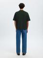 SLHLOOSEOSCAR SS O-NECK TEE NOOS XL Locker geschnitten - Deep Forest