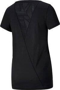 PUMA Damen T-Shirt Studio Lace Keyhole M in Schwarz