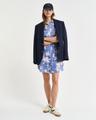 Hemdblusenkleid aus Leinen mit Blumen-Print 36 - Perfect Blue