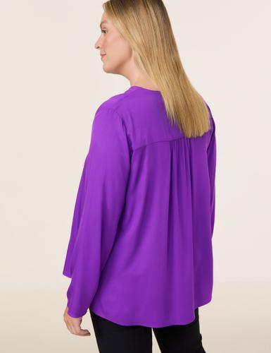 Langarmbluse mit V-Ausschnitt 46 Leger | Leicht ausgestellt - Magic Purple