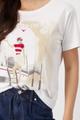 T-Shirt mit Segelboot-Zeichnung 36 - Cream