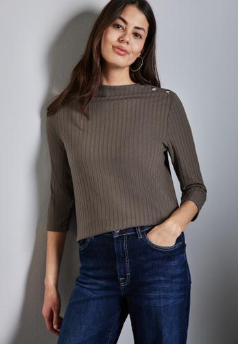 Shirt mit Knöpfen Braun 38