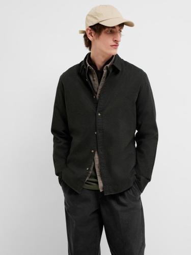 SLHSLIMOWEN-FLANNEL SHIRT LS NOOS Grau XXL