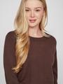 VIRIL O-NECK L/S KNIT TOP - NOOS XL Normal geschnitten - Coffee Bean