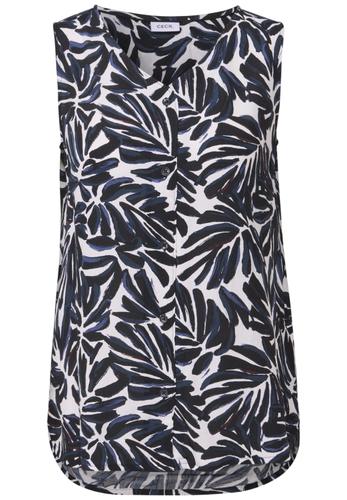 Gemustertes Blusentop L - Urban Dark Blue