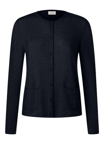 Strickjacke Knopf 1/1 Arm Blau 44