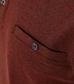 Polo-Shirt Langarm gestreift - Rot / 3XL