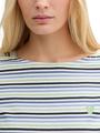 Langarmshirt mit Streifenmuster S Regular Fit - Blue Green Regular Stripe
