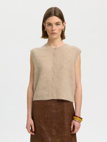 SLWLULU SL BUTTON O-NECK VEST NOOS XL Normal geschnitten - Birch