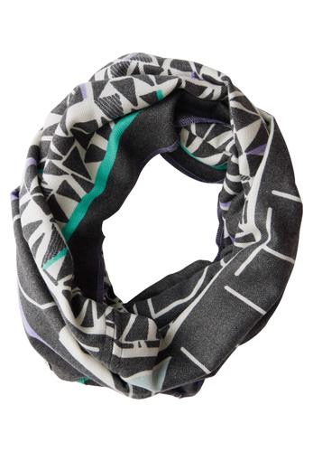 Loop-Schal mit Print A - Black