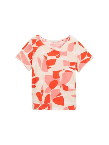 Plus Size - T-Shirt mit Rundhalsausschnitt 48 Regular Fit - Red Dots And Shapes Design
