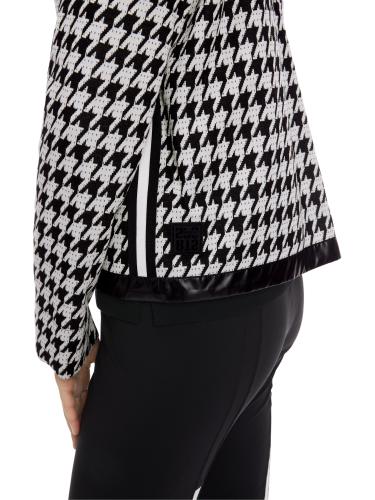 Chickcheck-Jacke mit Kapuze 42 - Black And White