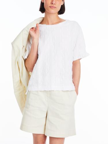 T-Shirt im strukturierten Dessin 42 - White