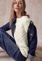 Shirt mit 3D Strukturmuster M - Vanilla White