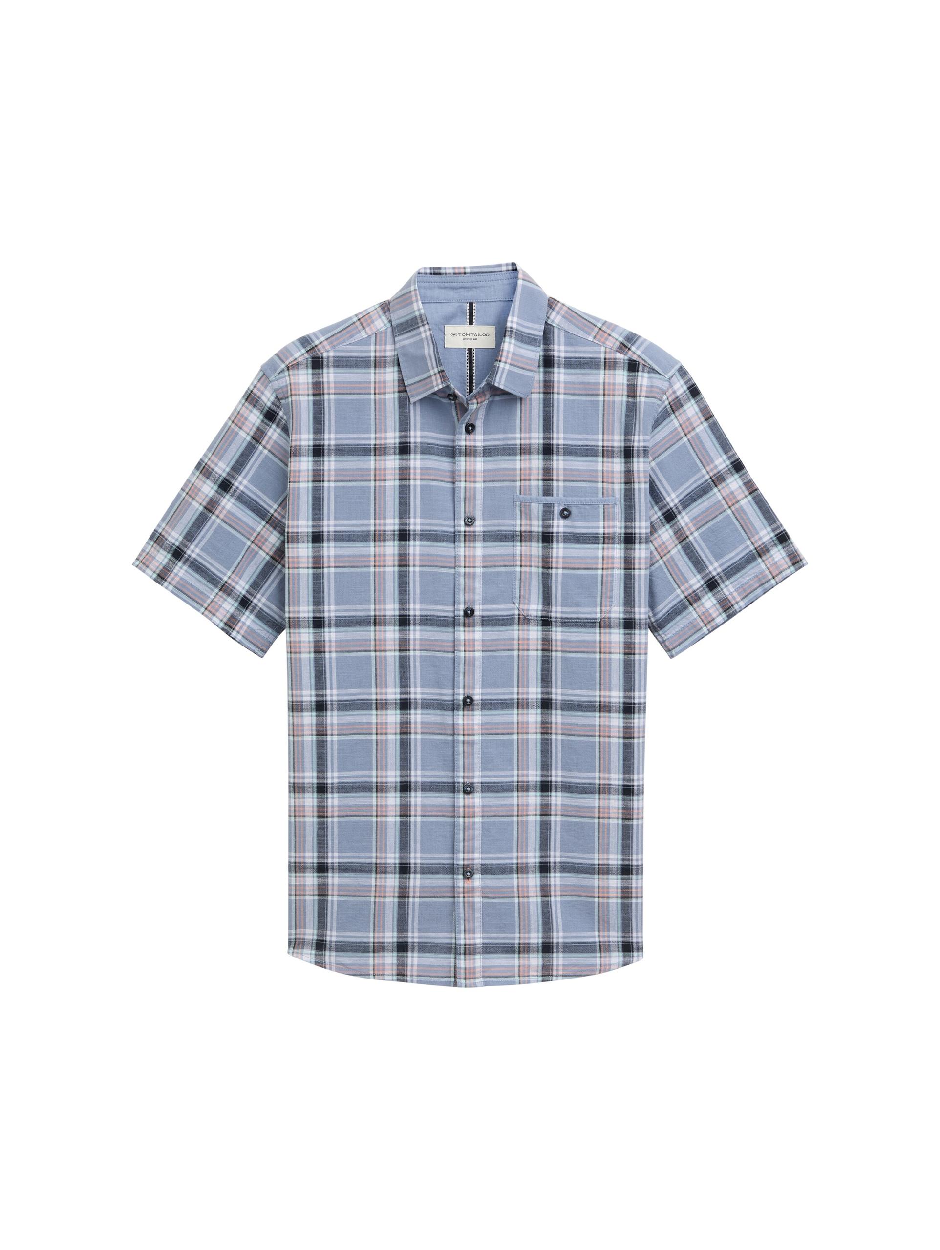 Regular Fit Kurzarmhemd mit Karomuster XXL Regular Fit - Blue Multicol Check