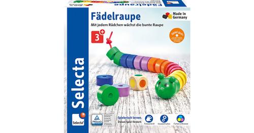 Selecta Spiel, »Fädelraupe«, aus Holz, Made in Germany
