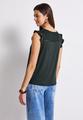 V-Neck Top mit Häkeldetails 36 - Pine Grove Green