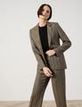Taillierter Blazer 38 Tailliert - Schwarz Gemustert