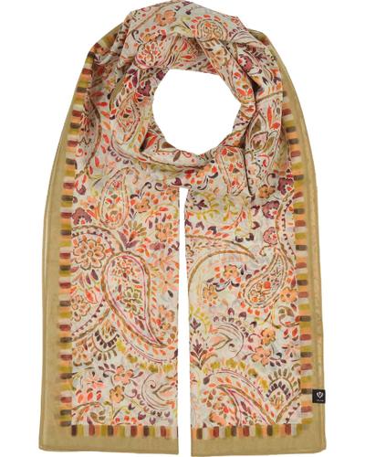 Stola Schal mit romantischem Paisley-Design in Seidenmischung OS - Olive
