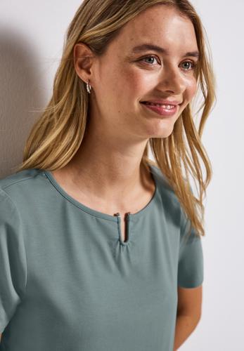 Jersey-Shirt mit Cut-Out 36 - Arona Blue