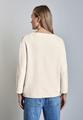 Strickpullover mit Rundhals 38 - Cream White Melange