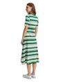 Midi-Kleid mit Streifenmuster XL Slim Fit - Green Mint Stripe