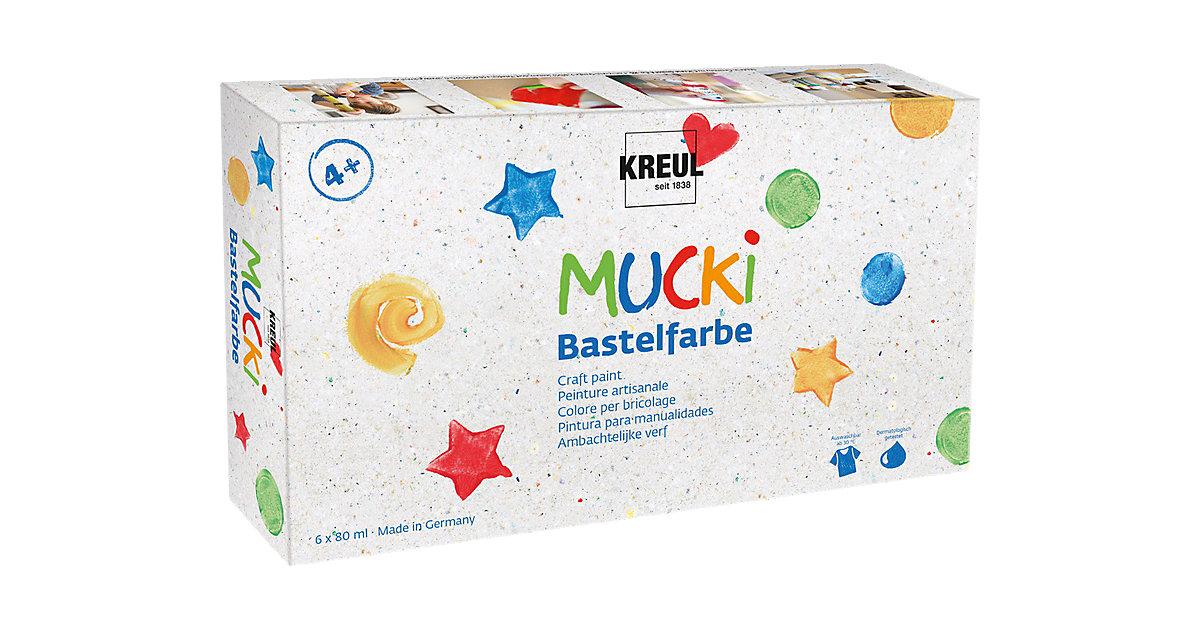 Mucki Bastelfarbe, 6 x 80 ml auswaschbar