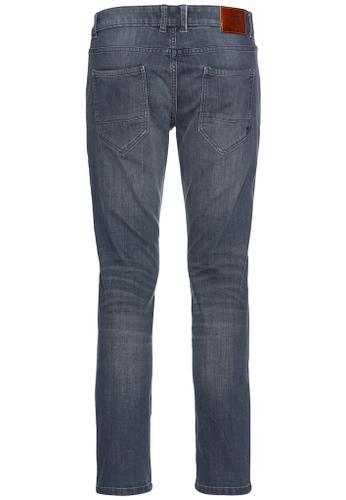 5-Pkt Slim Fit Hose aus Baumwollmischung mit Stretchfunktion Blau 33/32