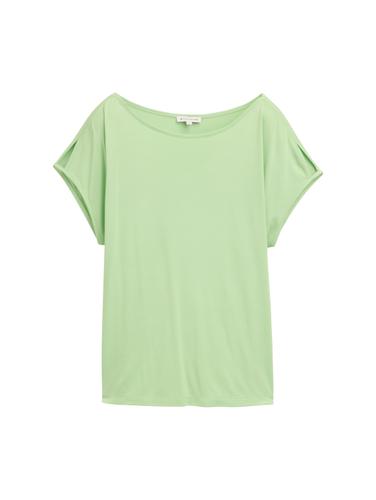 T-Shirt mit Cut-Outs XXL Regular Fit - Pistachio Green