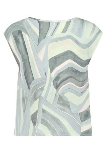Blusenshirt 36 Figurumspielend - Mint/Green