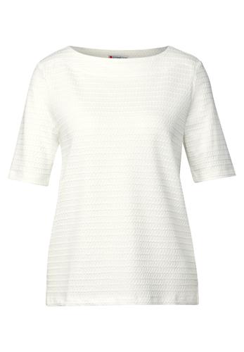 T-Shirt mit Struktur 38 - Off White