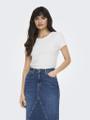 ONLCARLOTTA S/S TOP JRS NOOS XS Enger Schnitt - White