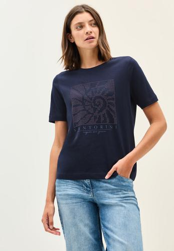 Shirt mit Schmucksteinen L - Urban Navy Blue