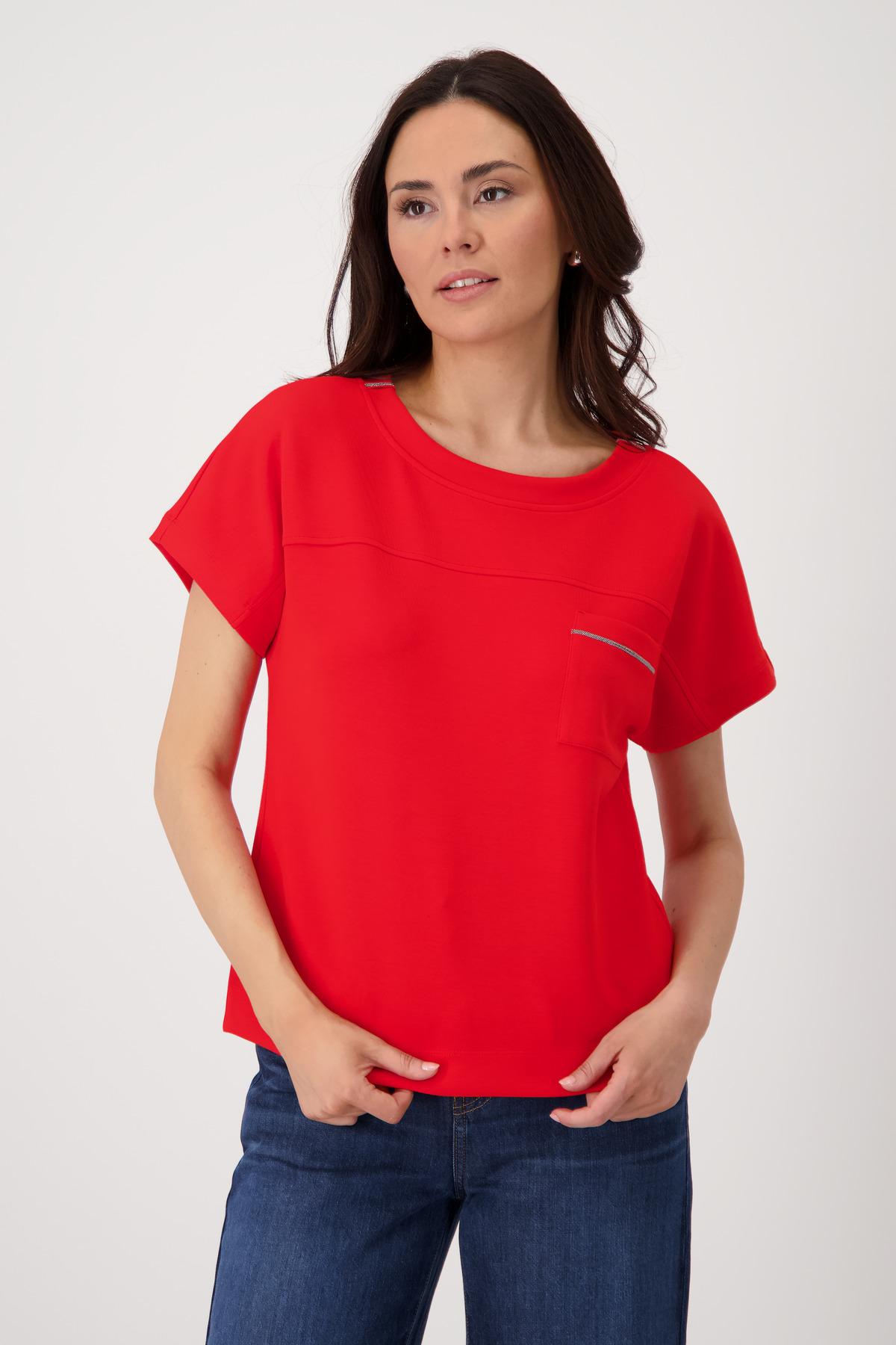 Sweatshirt mit Brusttasche 38 - Red