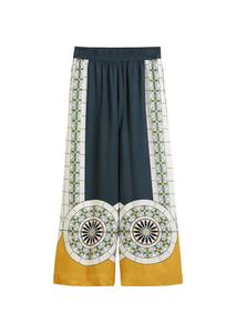 Print-Hose wide 34 Wide Fit - Multi/muted Blue