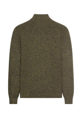 Strick-Troyer mit melierter Struktur 3XL Regular Fit - Forest Green