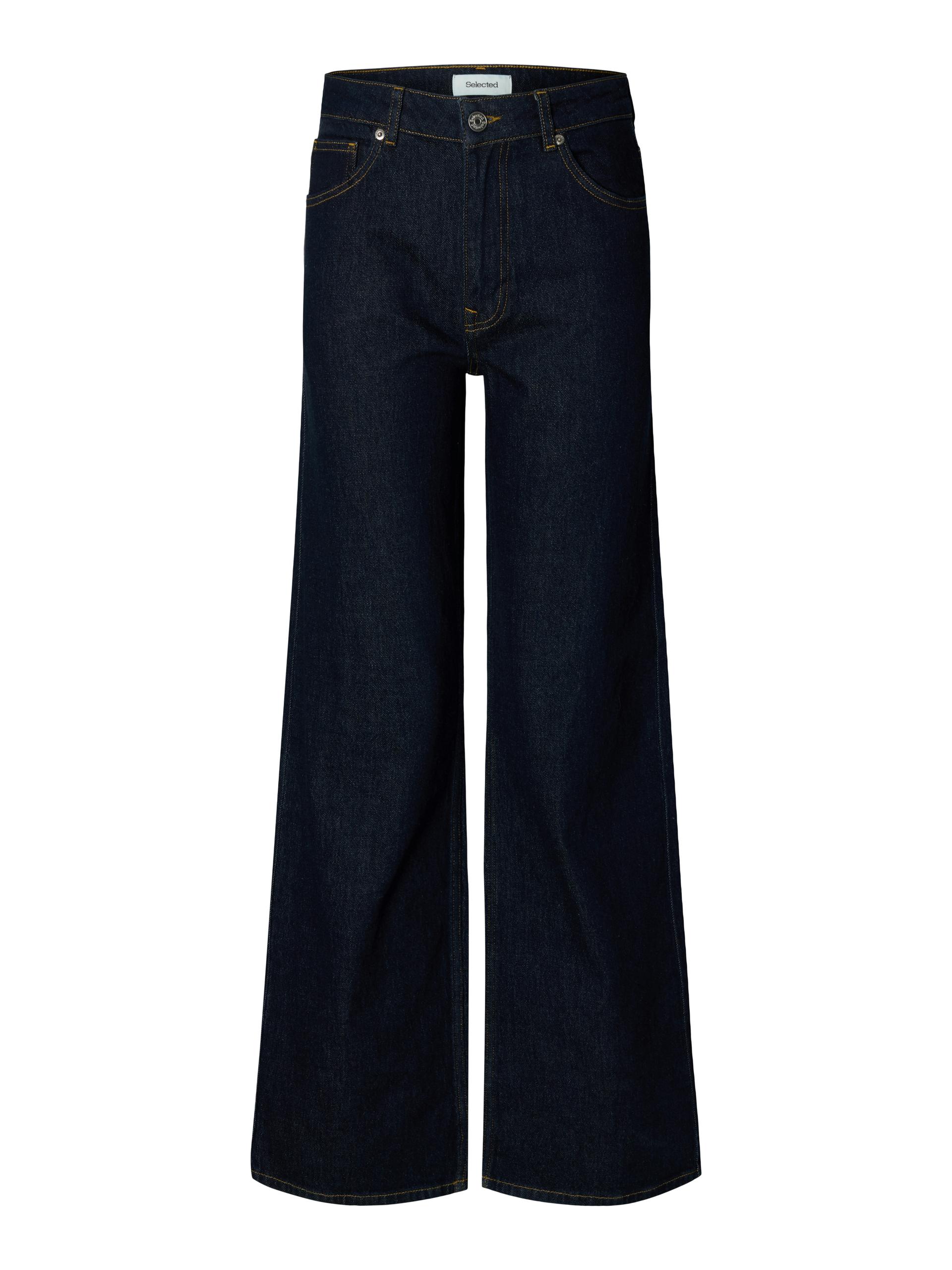 SLFWIDE BEA-KORI HW JEANS NOOS 26/32 Weiter Beinschnitt - Dark Blue Denim