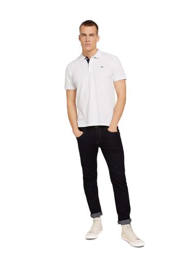 Piqué Poloshirt aus Baumwolle XXL Regular Fit - White