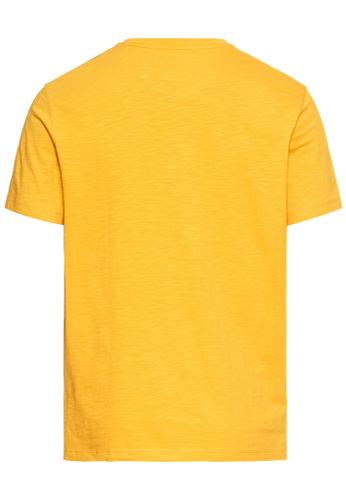 Kurzarm Henley aus Organic Cotton Gelb 3XL