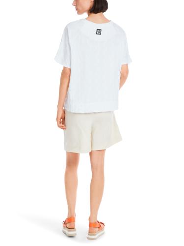 T-Shirt im strukturierten Dessin 42 - White