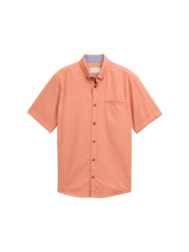 Regular Fit Kurzarmhemd aus Baumwolle XXL Regular Fit - Brick Orange Multicolor Dot