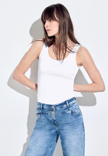 Top in Unifarbe S - White