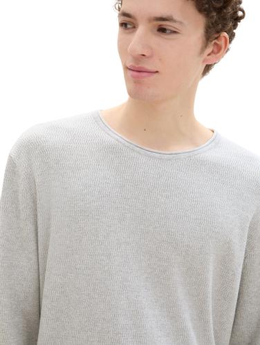 Strickpullover aus Baumwolle XXL Regular Fit - Light Stone Grey Melange