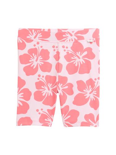 Radler-Shorts mit Blumenmuster 92/98 Skinny Fit - Big Pink Flower
